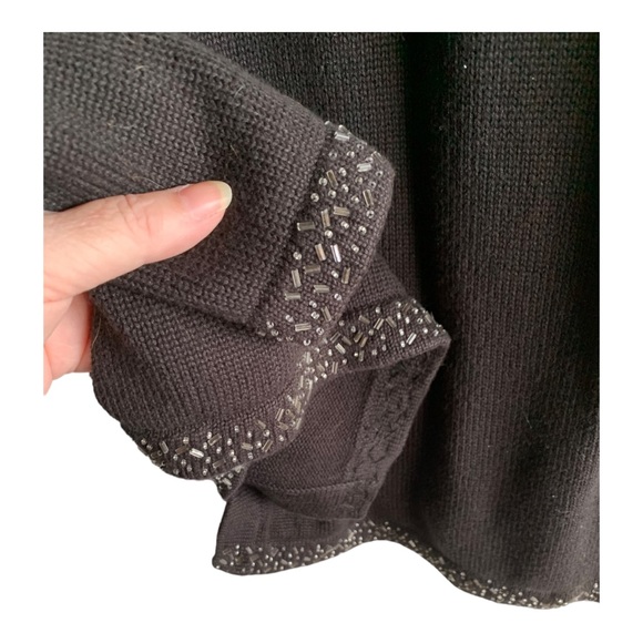CJ Banks 🪩Sparkly Hand-Beaded Cardigan With Silvertone Buttons- Beautiful! - Picture 4 of 4